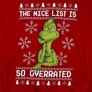 The Grinch Medium 7-9 Christmas Sweatshirt Red Holiday